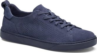 Johnston & Murphy Ollie Low Top Sneaker in Navy Washable Suede at Nordstrom, Size 10.5
