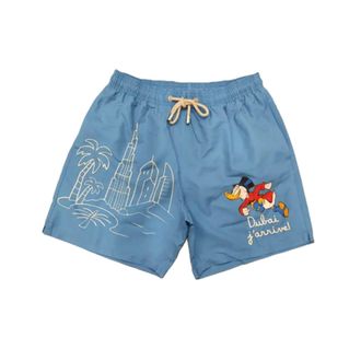 MC2 Saint Barth Light Blue Shorts with Cartoon Duck