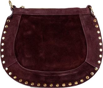 Persaman New York Adele Studded Suede Crossbody Bag in Dark Red at Nordstrom Rack