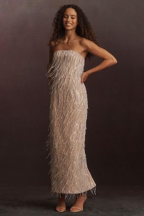 Helsi Ramona Strapless Beaded Fitted Maxi Dress