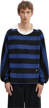 Ader Error Polo Long Sleeve - Heren - Truien - Blauw - Maat: XL Katoen