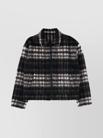 Msgm cozy plaid long sleeve jacket