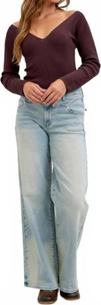 Judy Blue High Waist Column Straight Jeans In Medium Wash