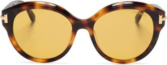 Tom Ford Eyewear Occhiali da sole tondi - Marrone