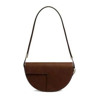 Patou Half-Moon Shoulder Bag - female - Patou - Shoulder Bags - Brown - ONE SIZE - Bags