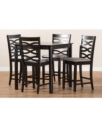 Design Studios Lanier Modern And Contemporary 5Pc Wood Pub Set