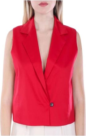Liviana Conti Vest - Dames - Gillet - Rood - L - Kostuums