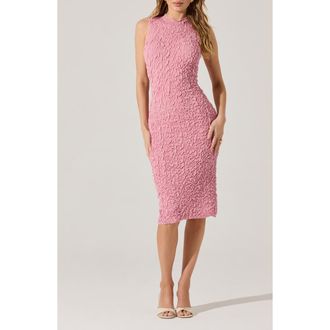 ASTR the Label Scrunch Body-Con Dress in Peony Pink at Nordstrom Rack, Size X-Large