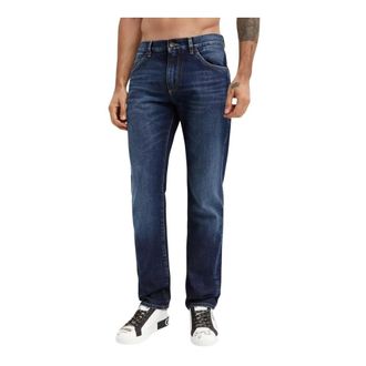 Dolce & Gabbana Straight Jeans, male, Blue, Size: XL Classic Jeans with Embroidery