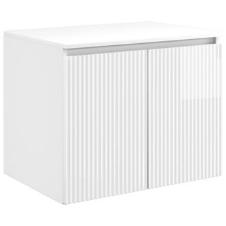 vidaXL Mueble De Ba&ntilde;o Montado En La Pared Blanco Brillante Vidaxl
