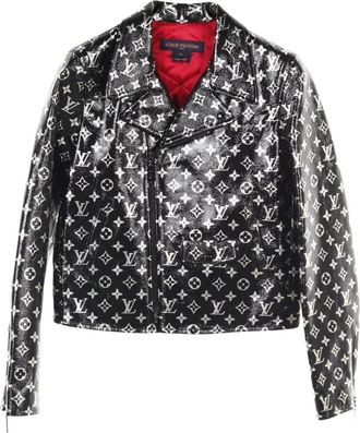 Louis Vuitton Giacca biker con monogramma anni 2010 - Nero