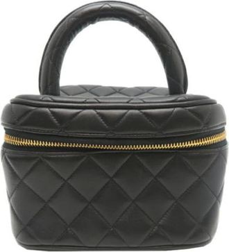 Chanel Pre-owned Tote Bags, female, Black, Size: ONE SIZE Pre-owned Leather chanel-bags