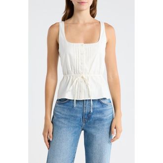 Reformation Elowen Poplin Top in White at Nordstrom, Size X-Large