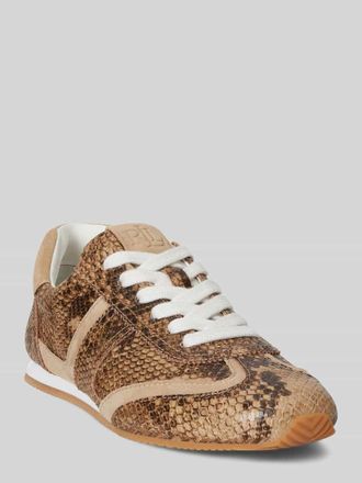 Lauren Ralph Lauren Sneaker aus echtem Leder in Camel, Gr&ouml;&szlig;e 36,5