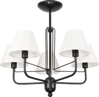 OEM L&aacute;mpara De Techo Negra Con Pantalla Blanca Eris 7-860