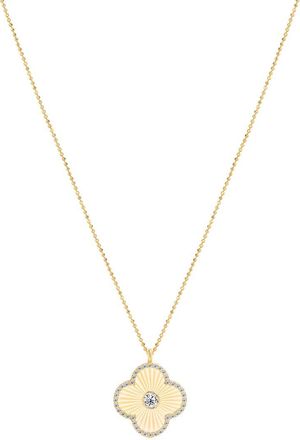 Gabi Rielle 14K Over Silver Cz Charm Necklace