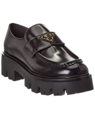 Prada Brushed Leather Loafer