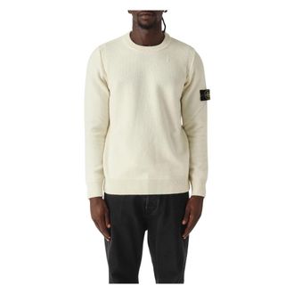 Stone Island Heren, Truien, Beige, Maat: XL Wol