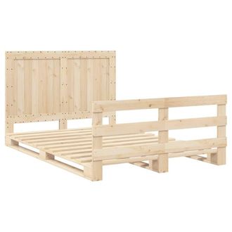 Berkfield Home Beautiful Bed Frame without Mattress with Headboard 140x200 cm So in Light Tan