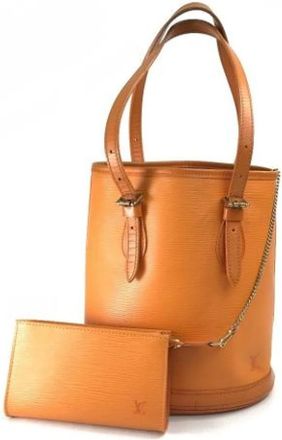 Louis Vuitton Tweedehands leren Louis Vuitton tassen - Dames - Vintage Shopper - Oranje - ONE Size - Leer - Vintage
