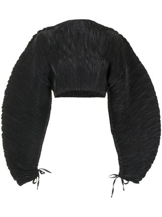 Cult Gaia Mala pliss&eacute; top - Black