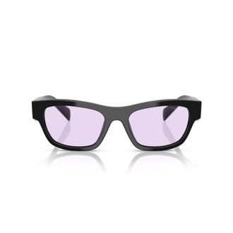 Prada 0pr B09s Rectangular Black Acetate Sunglasses