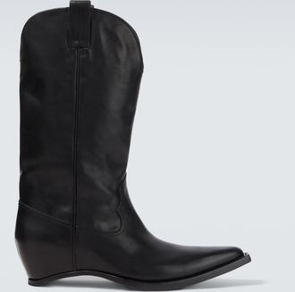 Maison Margiela Heel-Less leather cowboy boots