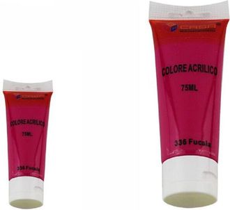 Trade Shop Trade Shop - Set 6 Pezzi Pittura Acrilica Vernice Confezione Colore Fuxia Tubo 75 Ml 07489
