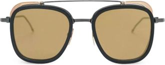 Thom Browne Occhiali da sole squadrati - Nero