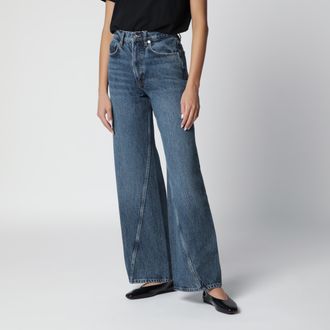 Anine Bing Washed blue jeans with curved front seams
