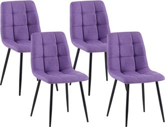 Clp Clp - Lote De 4 Sillas De Comedor Antibes Tela Lila