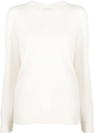 Brunello Cucinelli boat neck jumper - women - Cashmere/Eco Brass - M - Neutrals