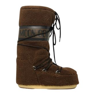 Moon Boot Moon Boot, Winter Boots, female, Brown, Size: 9 US Icon Fleece Boots