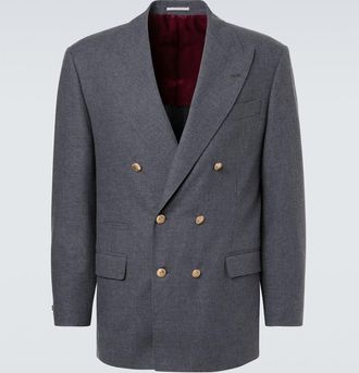 Brunello Cucinelli Wool, cotton, and silk blazer