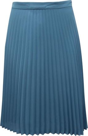 Dondup Geplooide rok gemaakt in Itali&euml; - Dames - Midirokken - Blauw - XL - Rokken