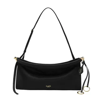 Alaia Shoulder Bags, female, Black, Size: ONE SIZE Le Click East West Medium Shoulder Bag