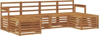 vidaXL Conjunto De Sof&aacute;s De Exterior 6 Uds. Natural Vidaxl