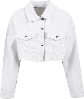 Hinnominate Cropped Denim Jacket - Dames - Spijkerjassen - Wit - S - Denim - Jassen