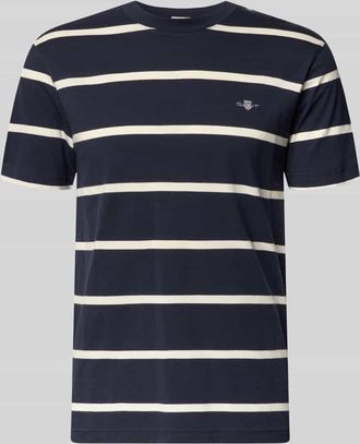 GANT Regular Fit T-Shirt mit Logo-Stitching in Marine, Gr&ouml;&szlig;e 3XL