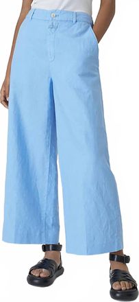 Closed Womens Barton Cotton & Linen Pants In Blue Morning Sky