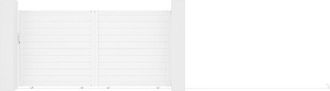 Vente-Unique Vente-unique - Cancello scorrevole L374 x H180 cm Alluminio pieno Bianco - nazario