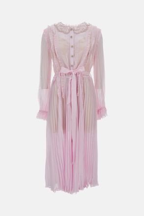 Self Portrait Abito Midi Plissettato