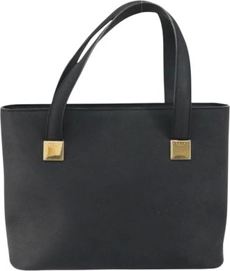 Celine Pre-owned Handbags, female, Black, Size: ONE SIZE Pre-owned Vintage Leather Tote Bag
