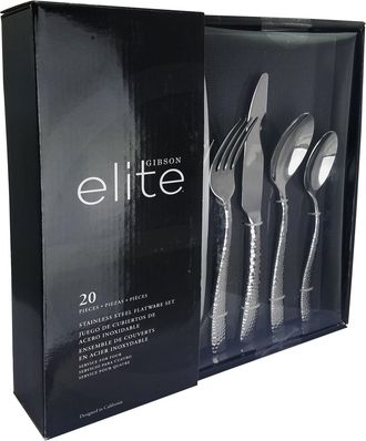 Gibson Home Ambassador 20 Piece Stainless Steel Flatware Set