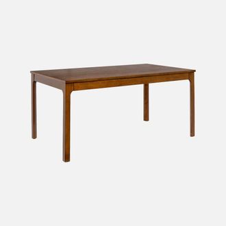 Sweeek Mesa De Comedor Extensible Rectangular De Madera De Hevea Con Chapa De Roble, 6-8 Plazas