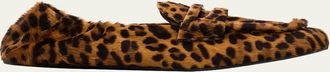 Miu Miu Leopard-Printed Calf Hair Loafers
