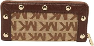 Michael Kors Pre-owned Canvas Portemonnee - Dames - Vintage Accessoires - Beige - ONE Size - Vintage