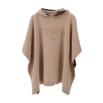 Fendi Dames, Jassen, Beige, Maat: XL Wol