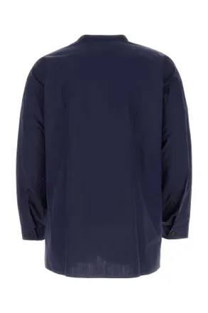 Prada Cotton Poplin Oversize Shirt - Navy