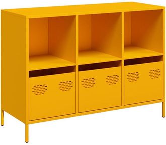 vidaXL Vidaxl - Sideboard Mustard Yellow 101.5x39x73.5 cm Cold-rolled Steel